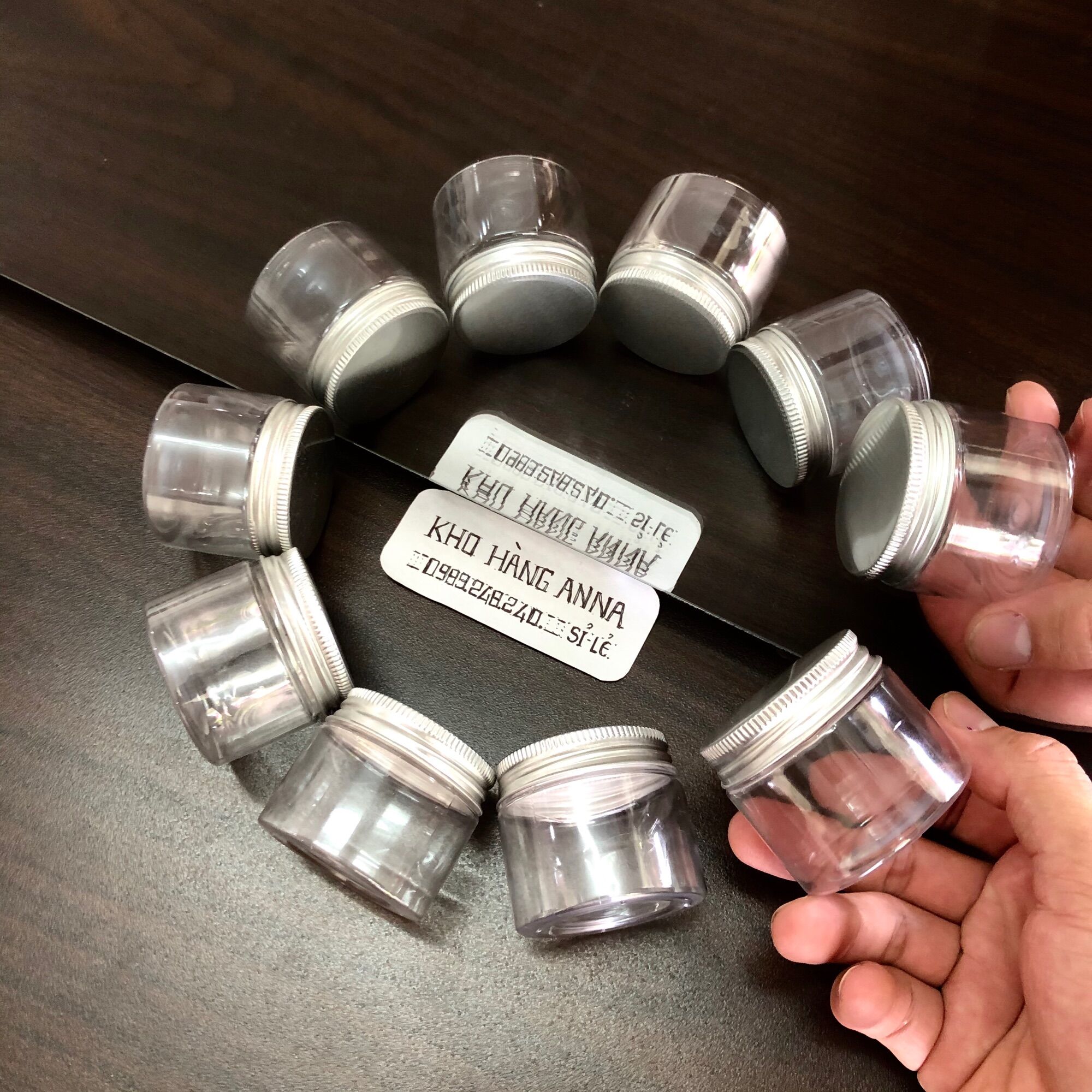 50 HỦ NHỰA TỐT NẮP NHÔM 50g/ 100g/ 200g/ 250g/ 300g/ 500g/ 750g/ 1kg HỦ CÓ NẮP LÓT- Combo 50 HỦ PET TRONG SUỐT NẮP Bạc