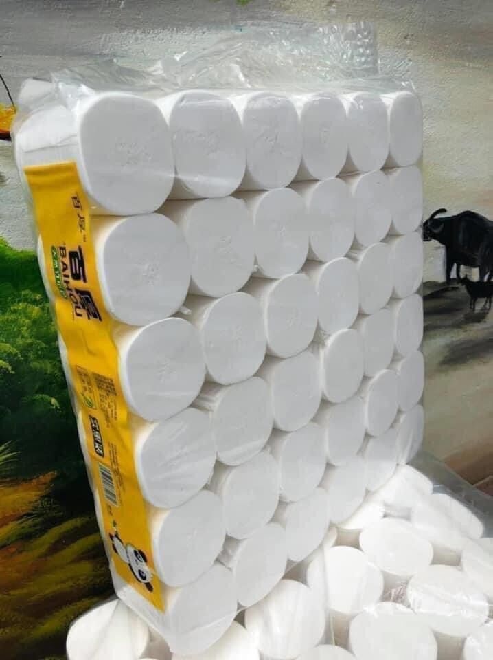 Giấy ăn gấu trúc bịch 36 cuộn không lõi