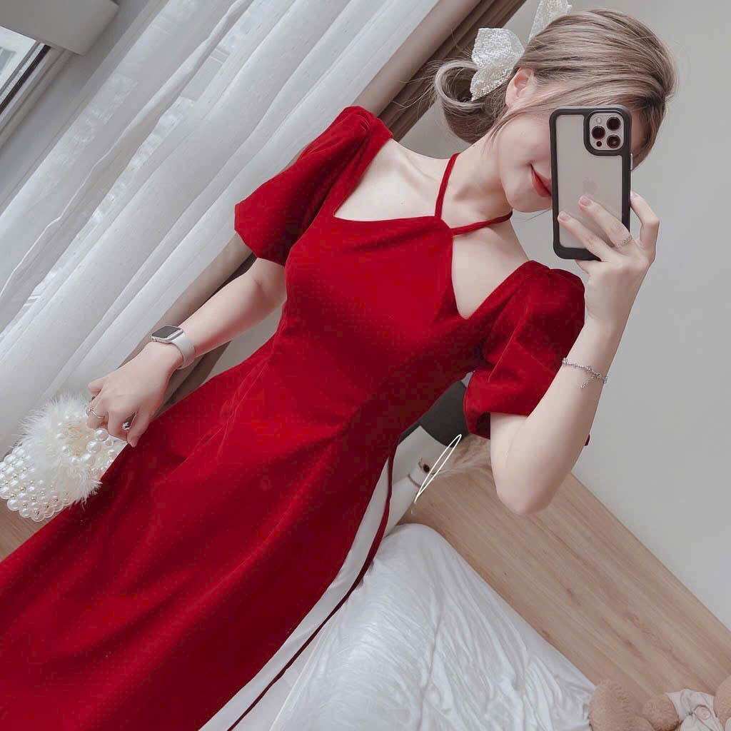 (SHOP TÁO ĐỎ BIGSIZE 50KG ĐẾN 90KG) set áo dài cổ yếm không nơ