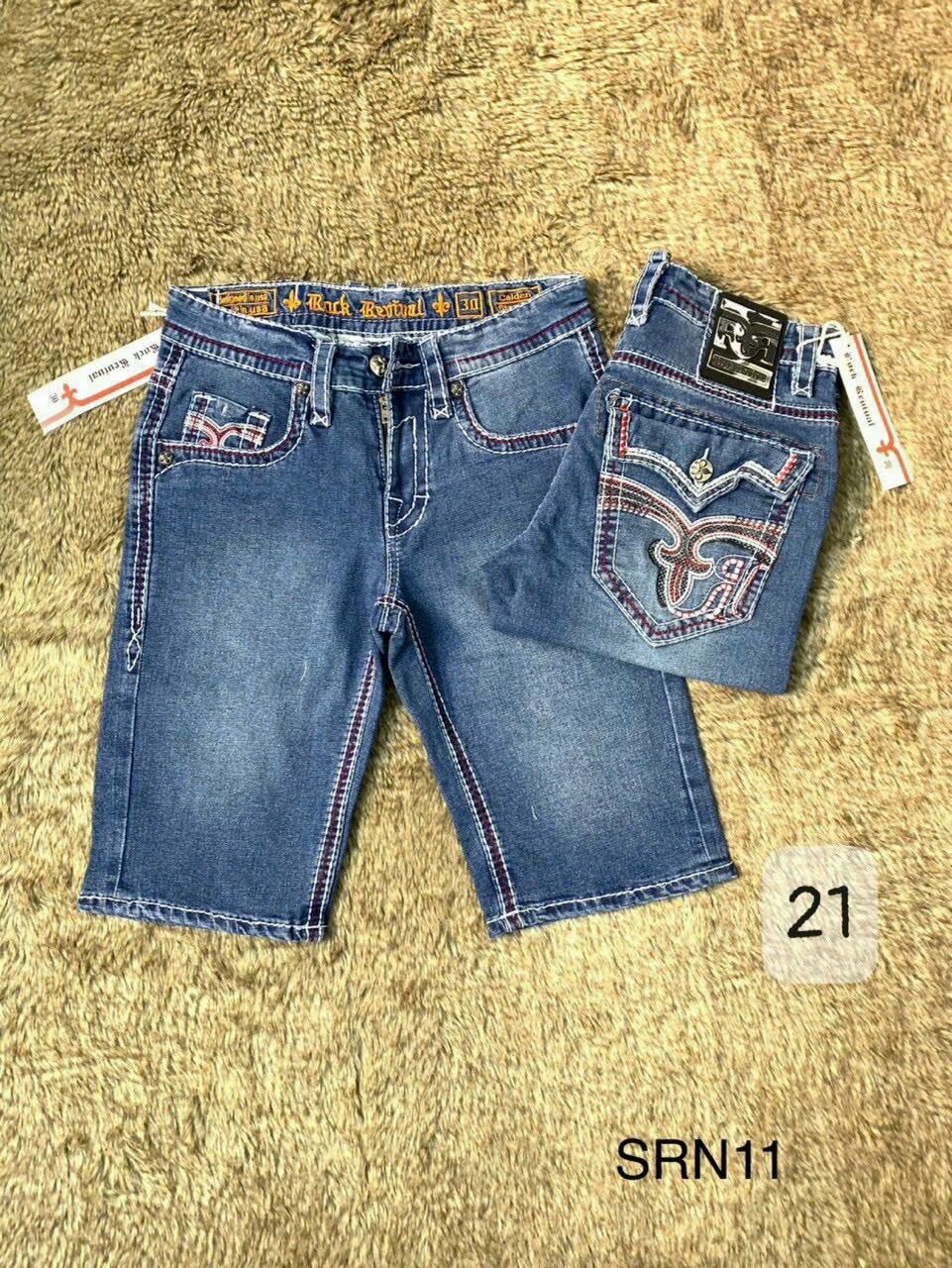 Quần shorts jeans nam rock ông địa xuất khẩu chỉ nổi cao cấp!!!