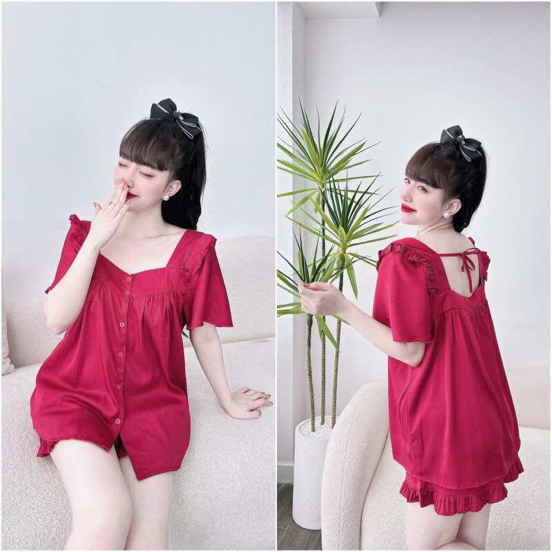 (55-100kg) Bộ Ngủ Lụa Xước Bigsize Cao Cấp - Chất mát, form chuẩn