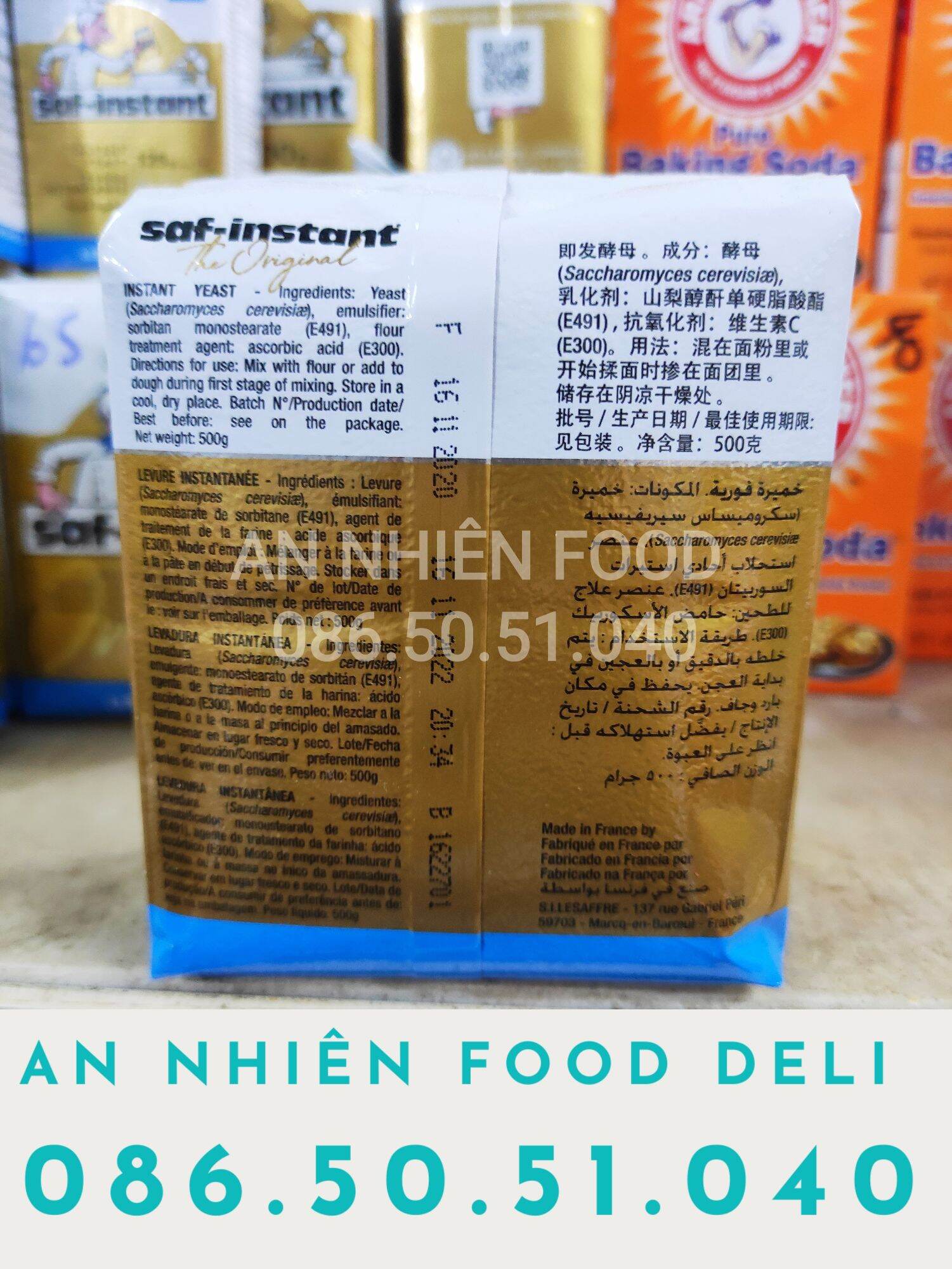 Bột Nở Đỏ Men Nở Làm Bánh hiệu Đầu Bếp 500 Gram