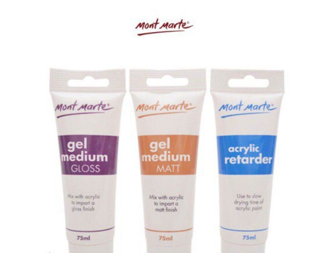 Dung môi pha acrylic mont marte - làm chậm khô, tạo bóng, làm mờ, tăng độ mịn màu