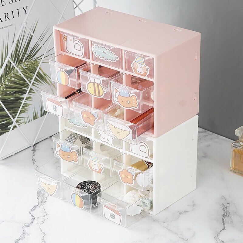 Tủ kệ 9 ngăn mini phong cách Hàn Quốc