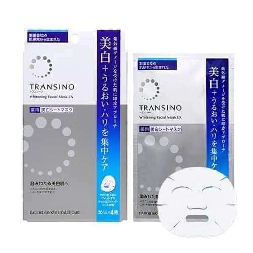 Mặt nạ Transino trắng da mờ thâm nám Nội địa Nhật chính hãng hộp 4 miếng