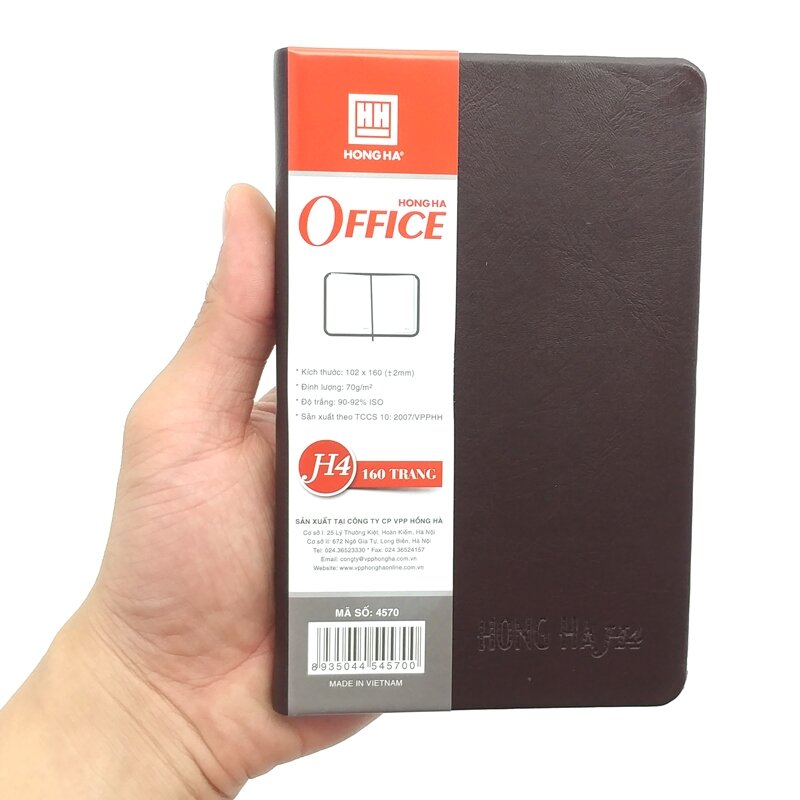 Sổ bìa da hồng hà office 160 trang h4 - 4570