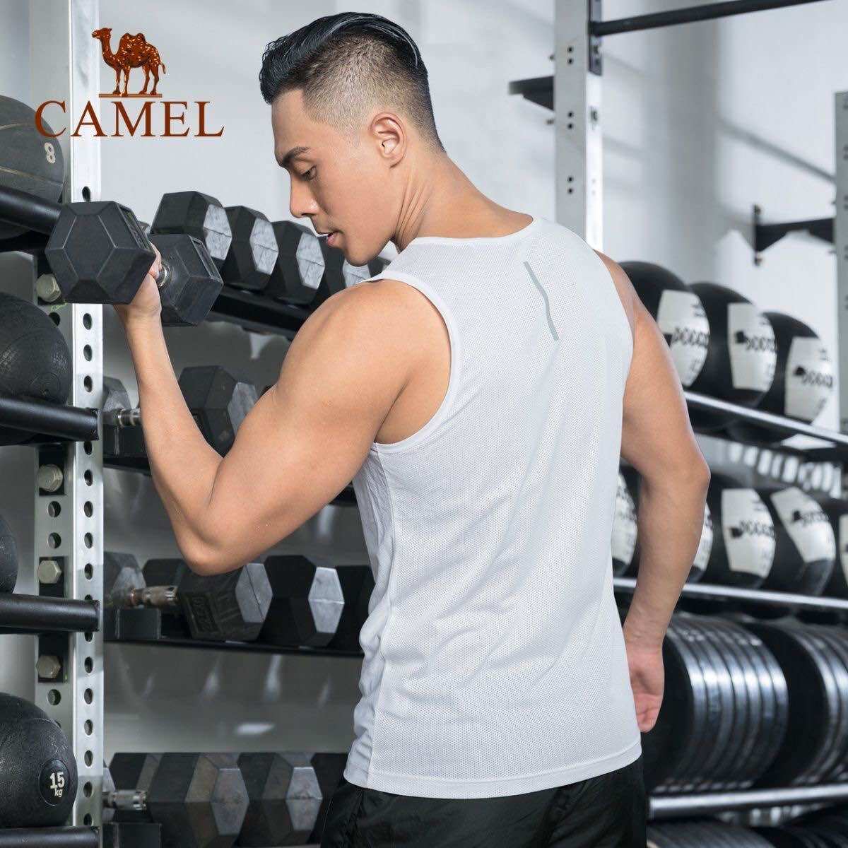(Size S) Áo ba lỗ thể thao nam Camel J0S242911