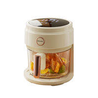 APIXINTL | Home Use Air Fryer with Transparent Glass and Knob Control 4L