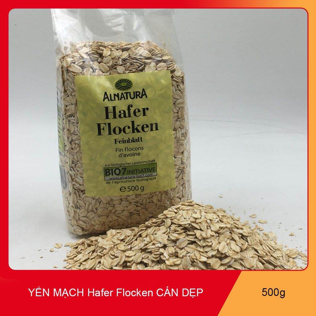 Yến mạch Đức Hafer Flocken nguyên hạt/cán dẹt ăn kiêng, giảm cân keto/das (500g)