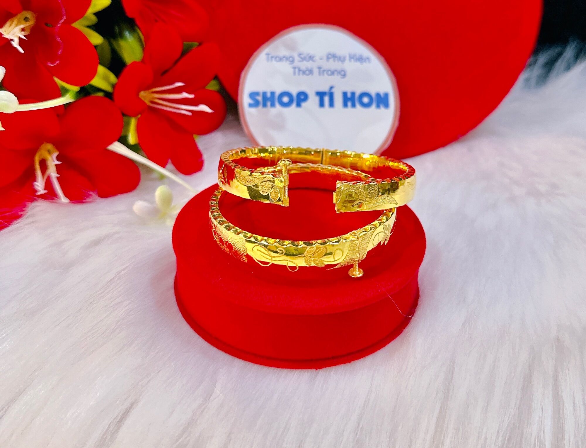 Vòng bạc 950 nguyên chất , xi vàng 24k , vòng có kí hiệu và in 999