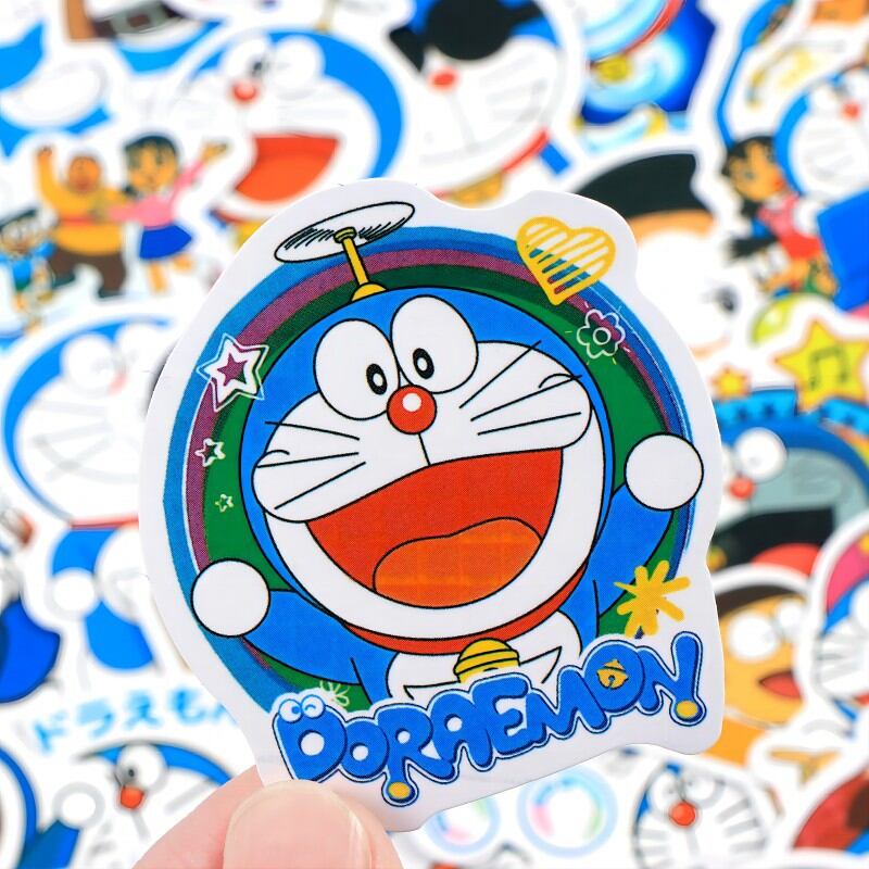 Set 50 miếng sticker hình dán chống nước Doraemon