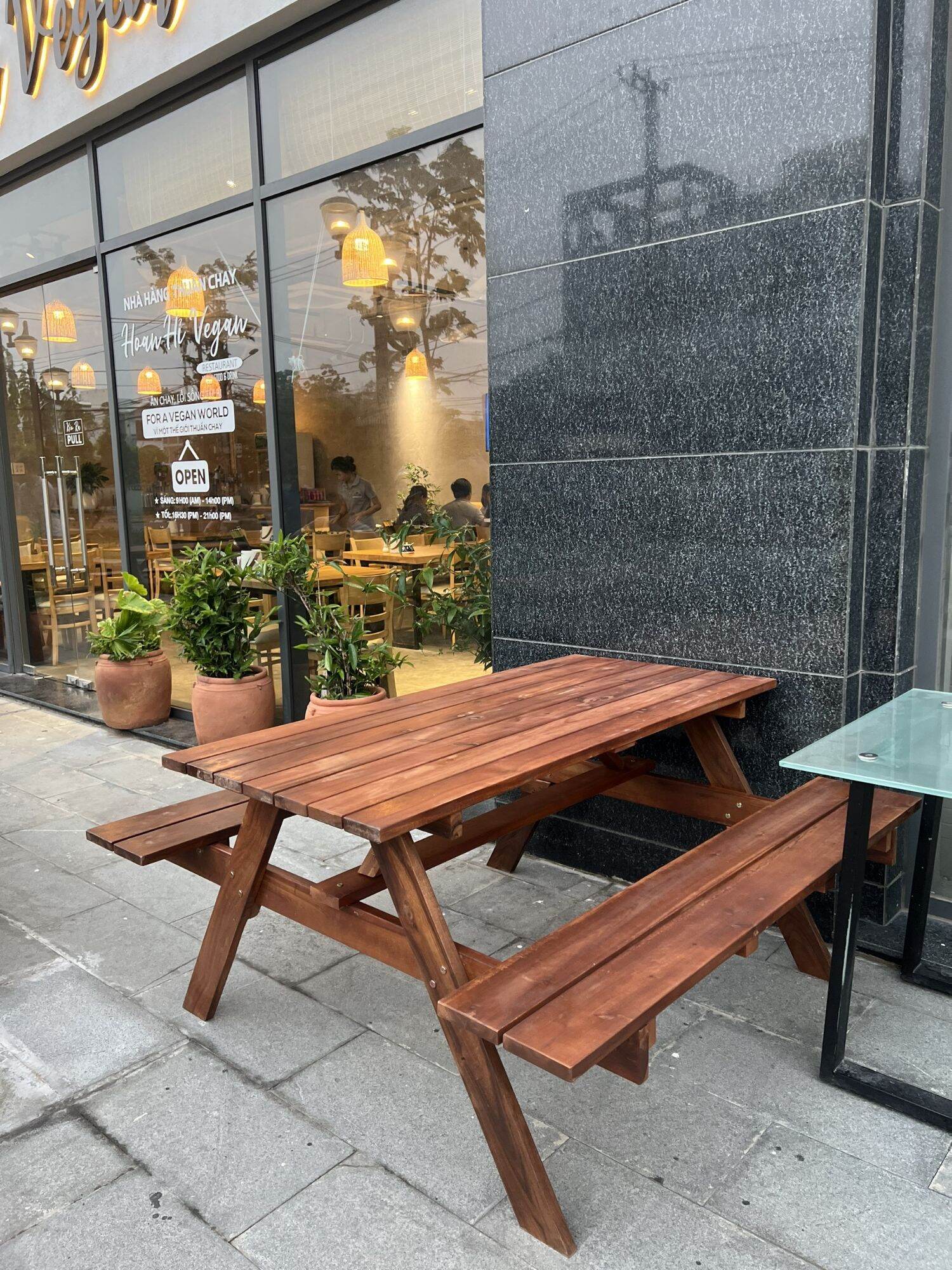 Ghế chữ A ngoài trời, ghế liền bàn (Nếu phí ship cao hãy nhắn tin cho shop)