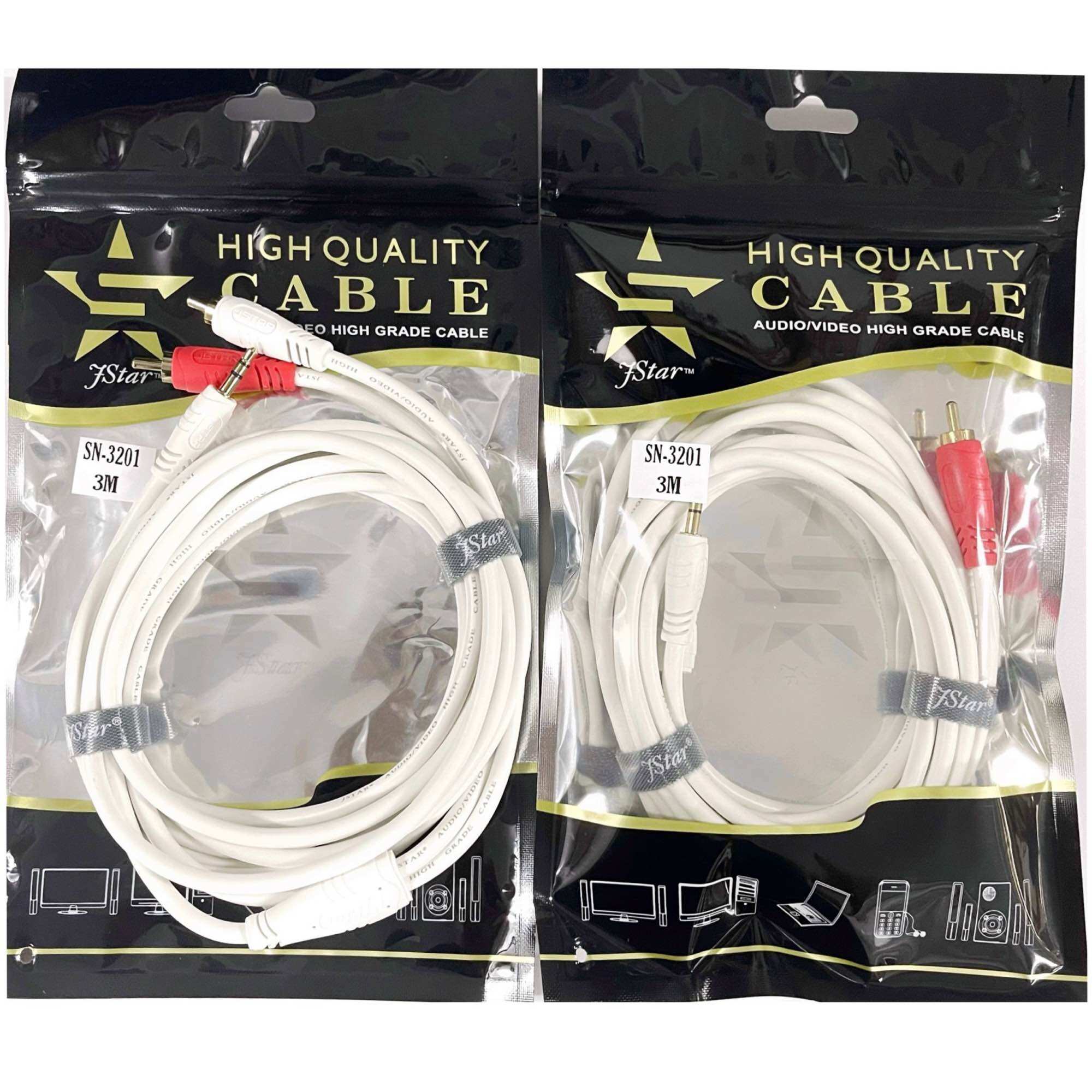 (VIDEO) Dây Jack 3.5mm ra 2 hoa sen/AV/RCA JStar