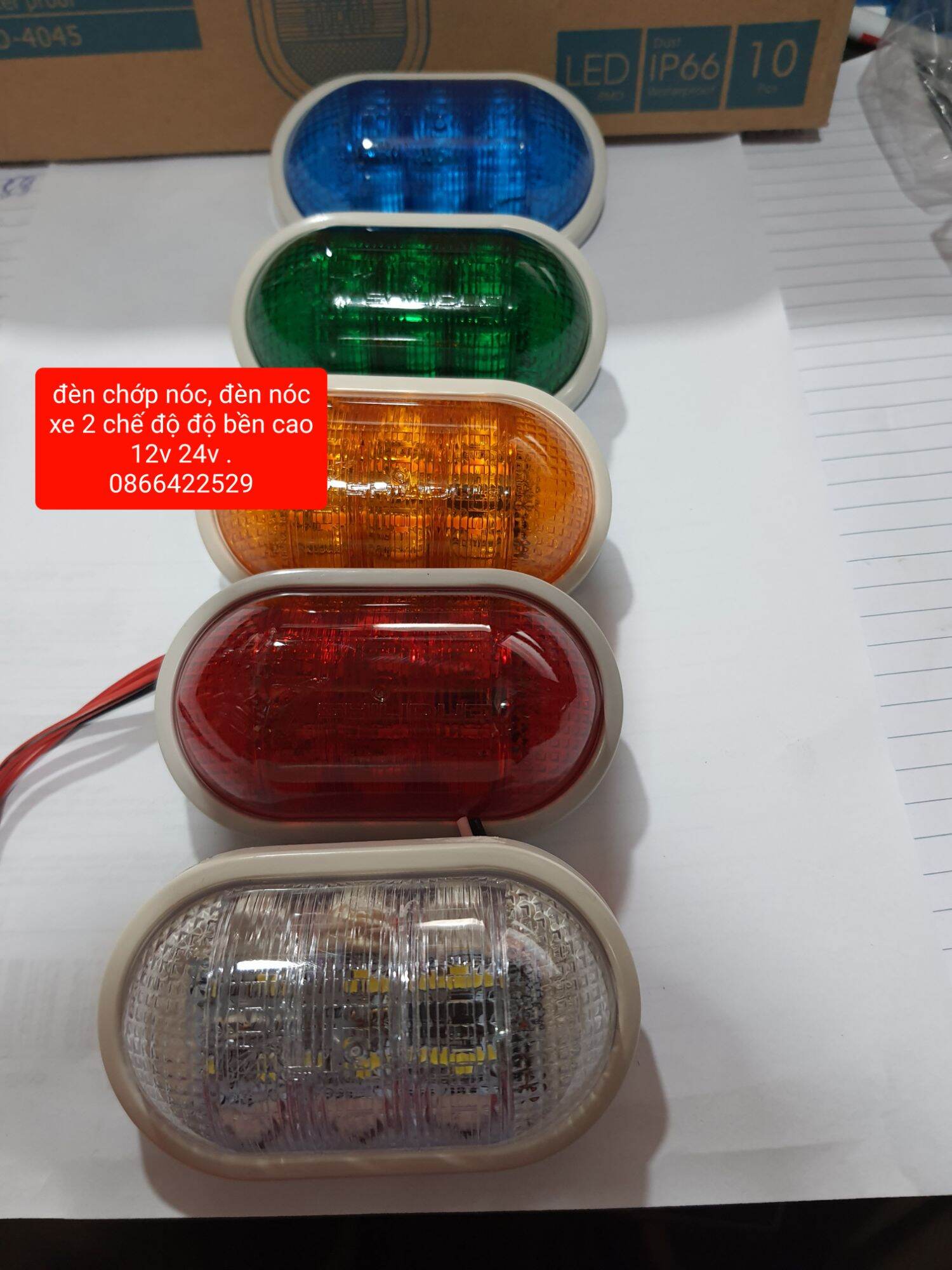 Đèn chớp nóc , đèn nóc xe tải, xe khách cao cấp 12v 24v 2 chế độ sáng và chớp riêng 4045
