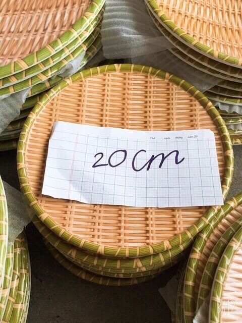 Đĩa Phíp Giả Tre Đan - Mẹt Đựng Đồ Ăn Hình Tròn(20cm,23cm,25cm,30cm,35cm)