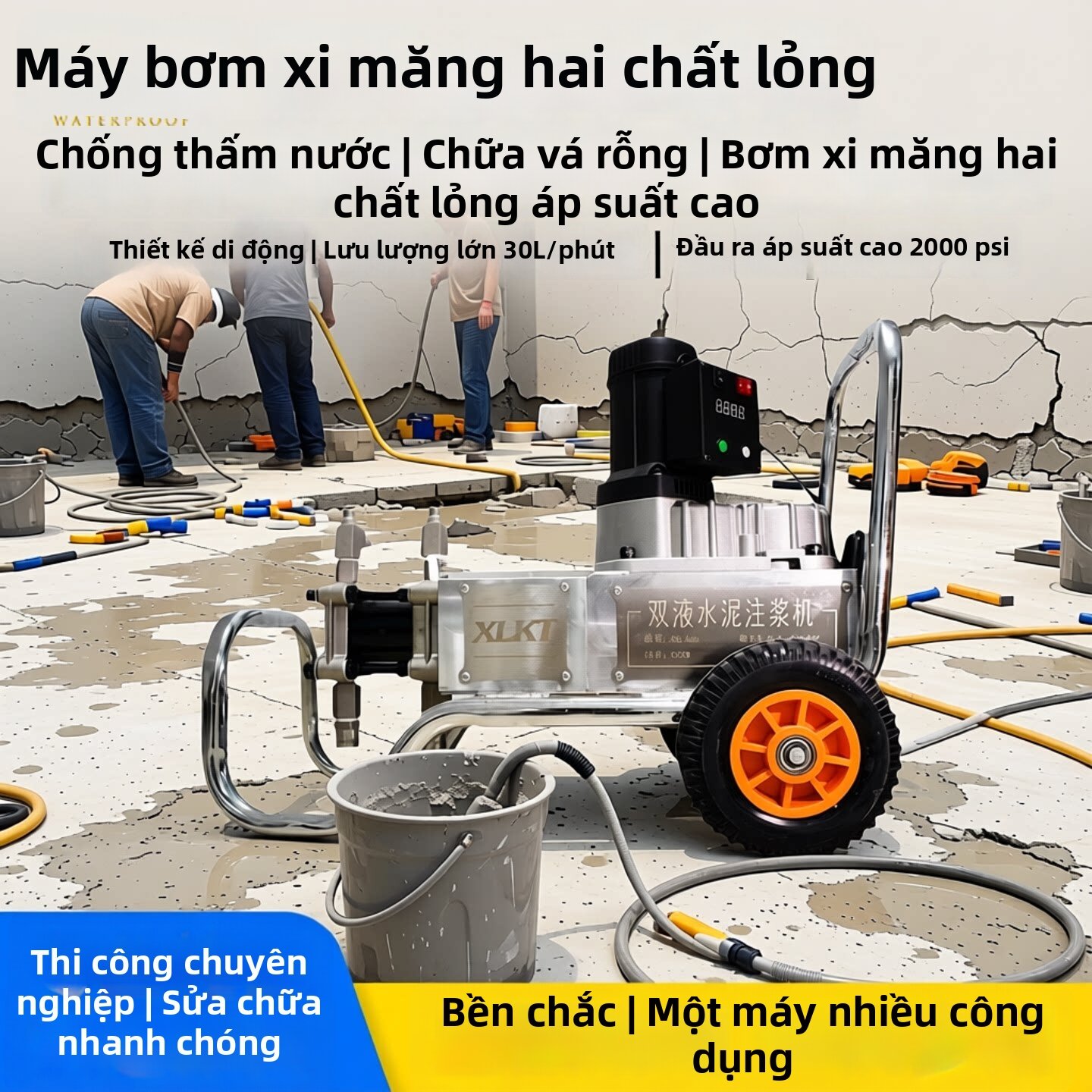 XIUSHEN | Dual Fluid High Pressure Grouting Machine Giá 15,590,000 Đồng*Miễn phí vận chuyển