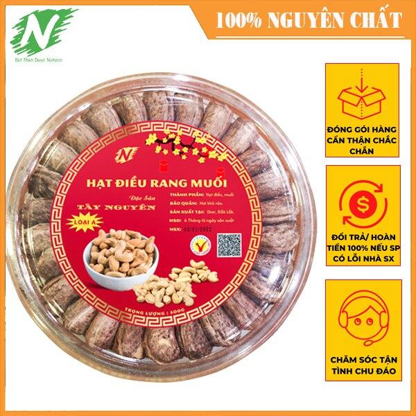 Hạt điều rang muối vỏ lụa nguyên hạt 500gr