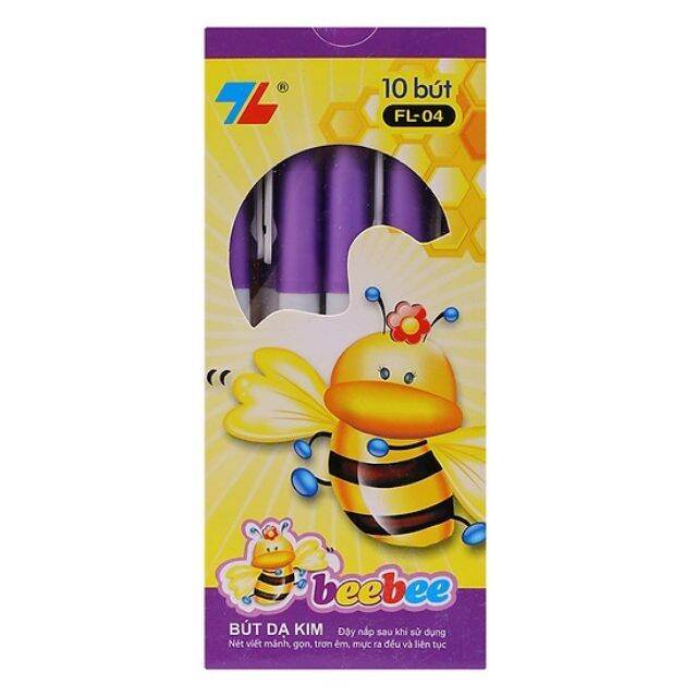 10 bút dạ kim mực tím TL BeeBee FL-04