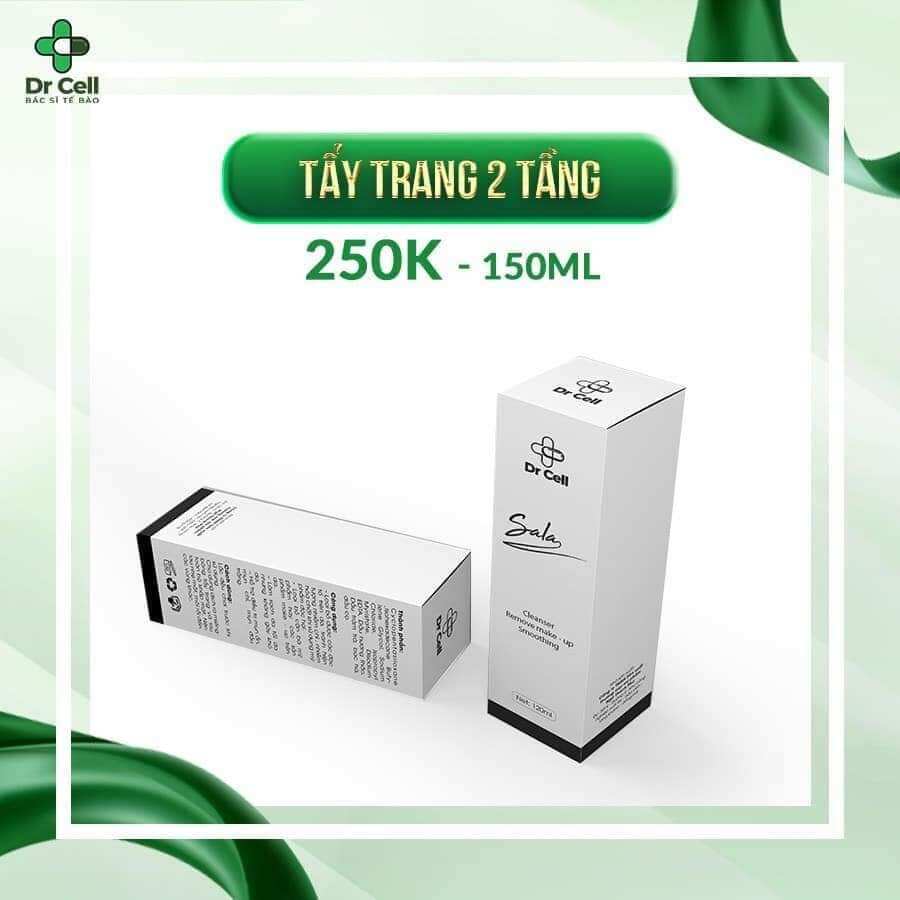 BỘ ĐÔI LÀM SẠCH DA GỒM TẨY TRANG VÀ SỮA RỬA MẶT DR CELL