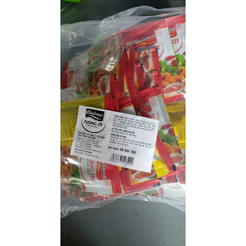 100 gói tương ớt ( cholimex )gói nhỏ 10g