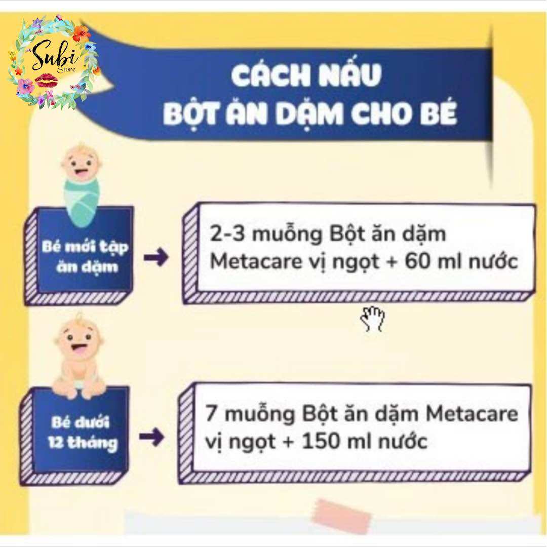 Bột ăn dặm Metacare 5 vị ngọt & olive (200g)