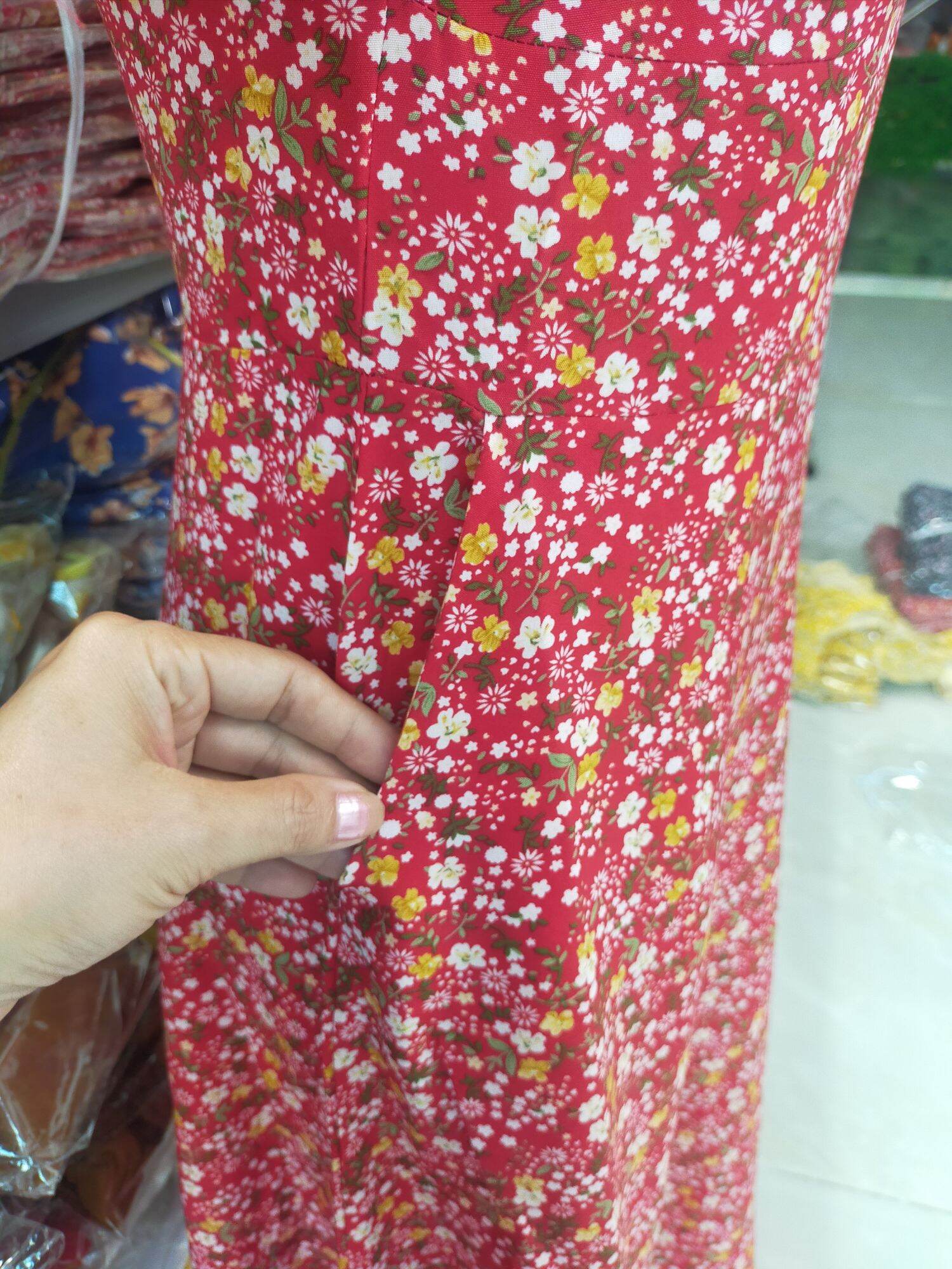 Đầm Hoa Nhí Chất Lụa Size M đến XXL Có Túi.