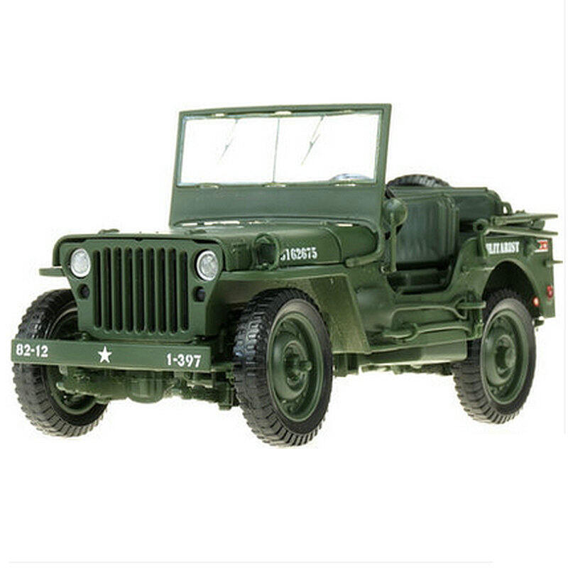 Mô Hình Xe Jeep Tác Chiến Willys Cũ WWII 1:18