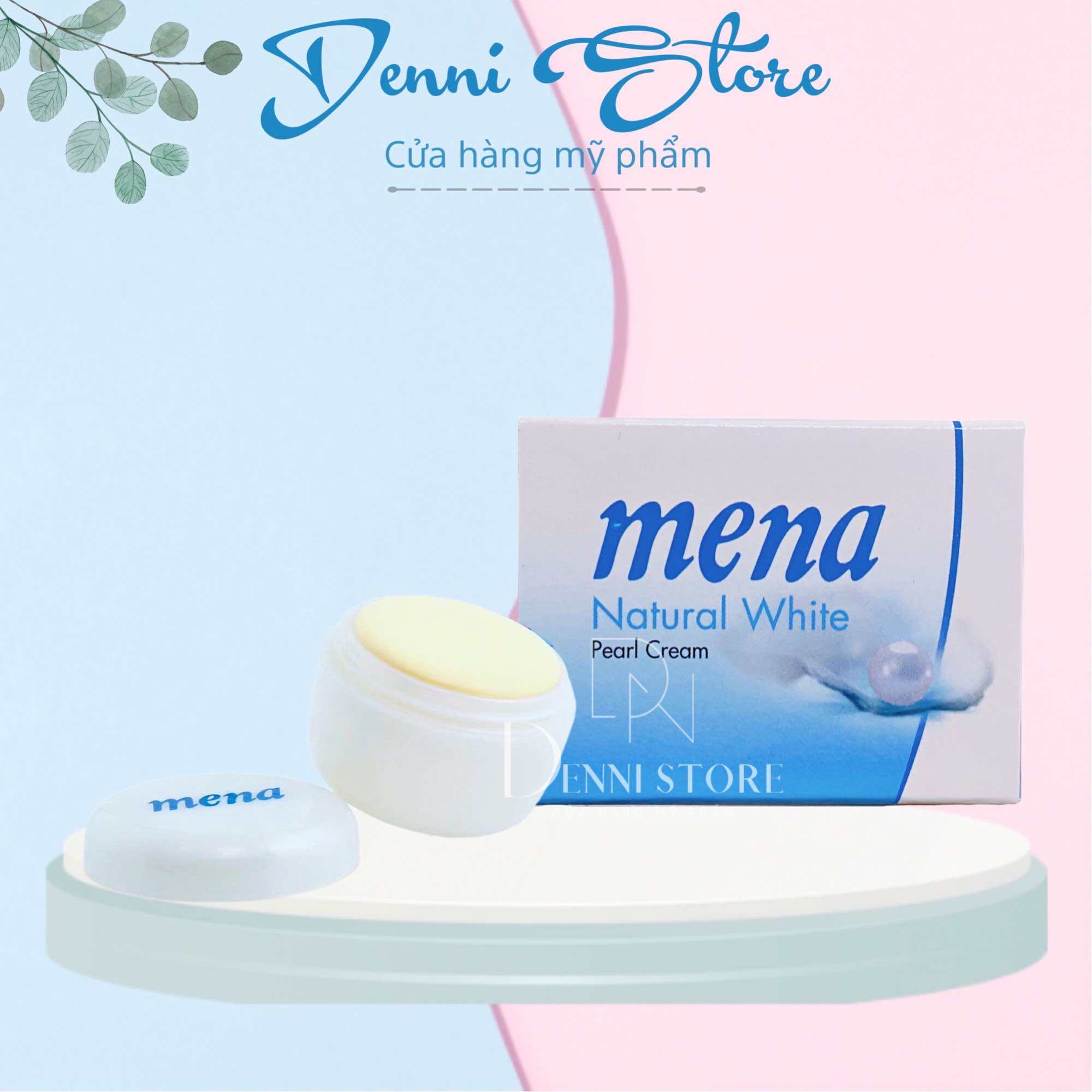 Kem Mena Pearl Cream Natural White (Mena xanh) Dưỡng Trắng Da Rạng Rỡ 3gr Thái Lan