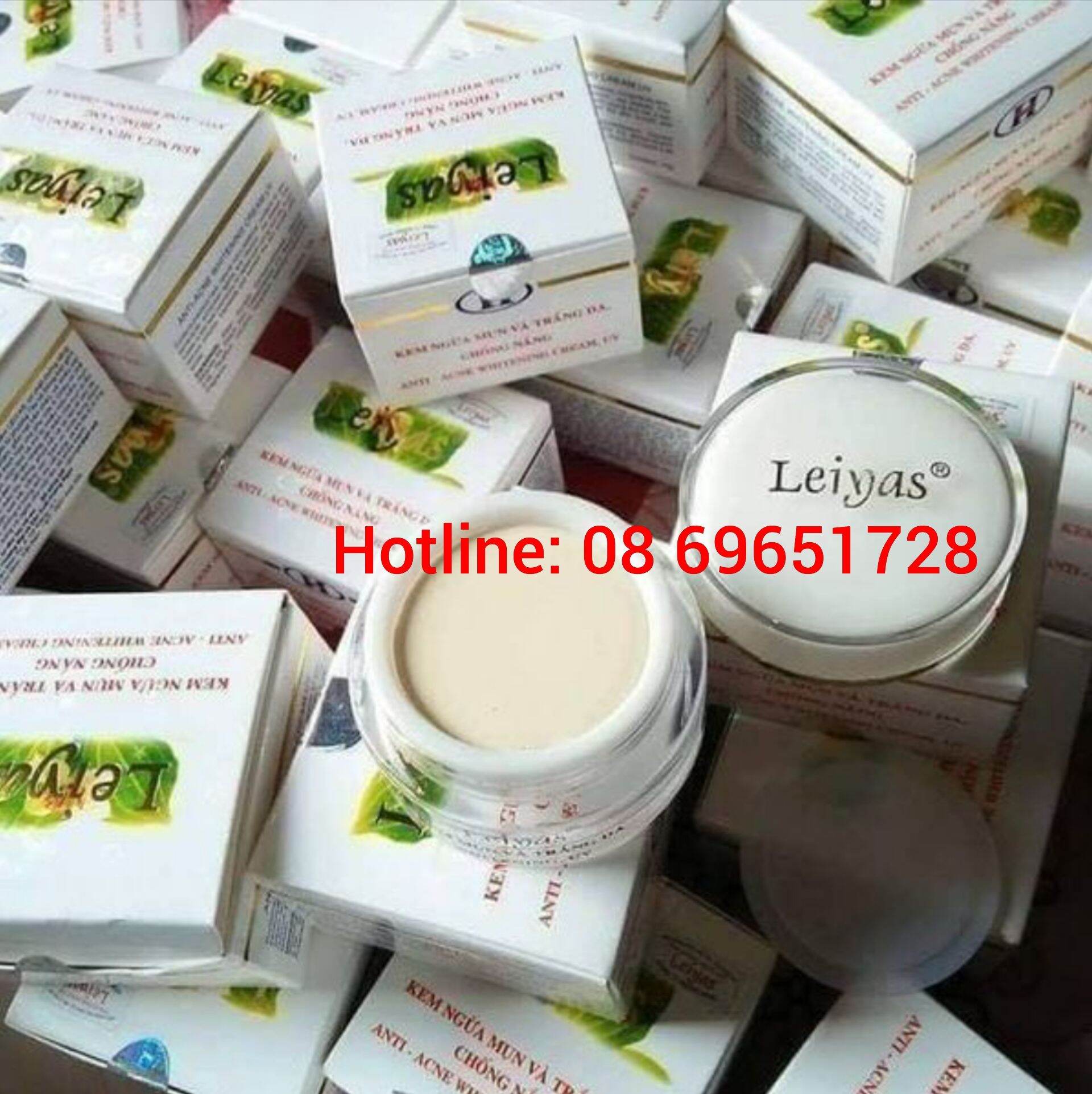 Kem ngừa Mụn và Trắng da, Chống nắng Leiyas - 10g