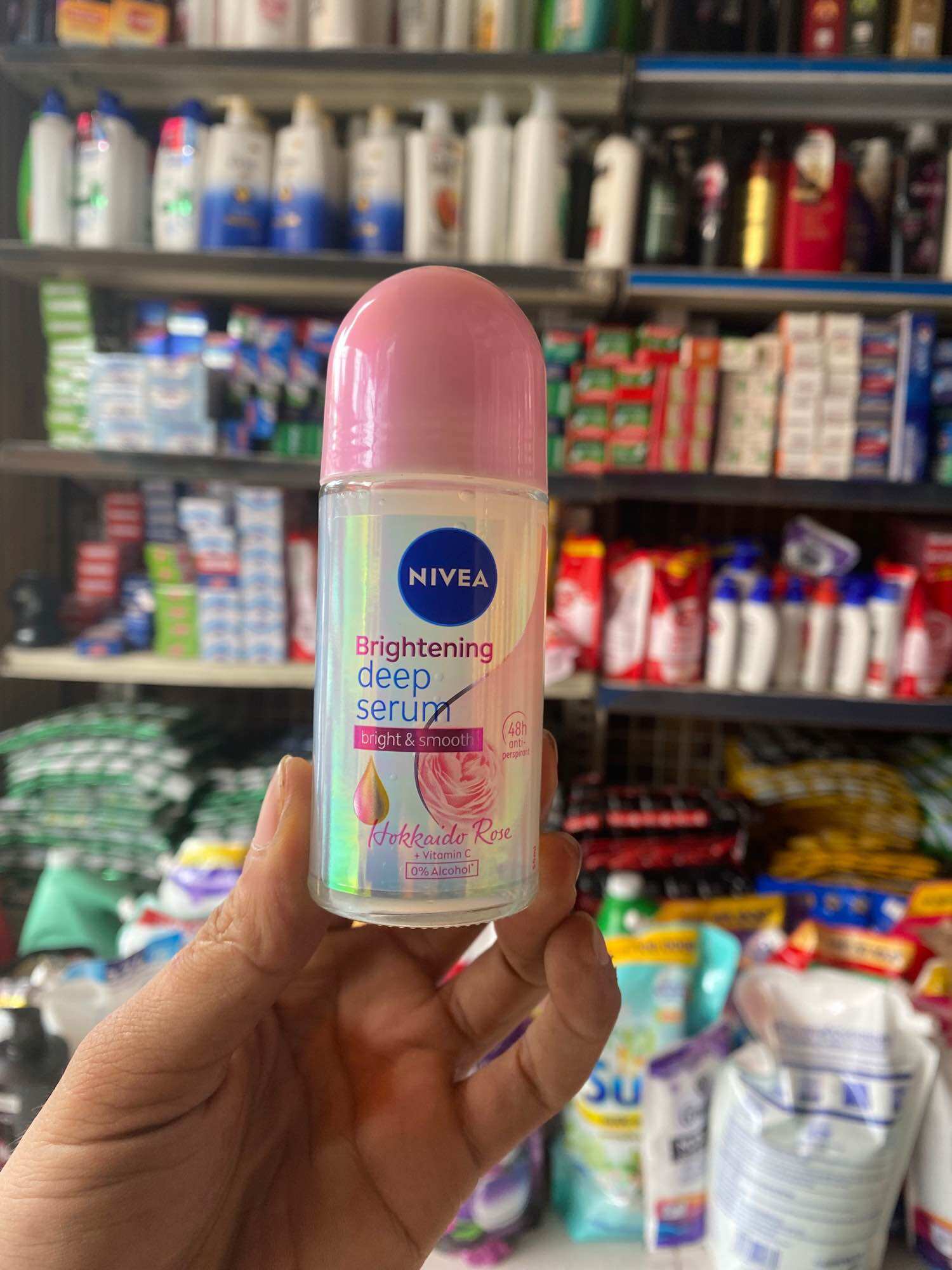 Lăn khử mùi deep Serum trắng mịn Nivea White Serum hoa hồng mẫu mới Bright