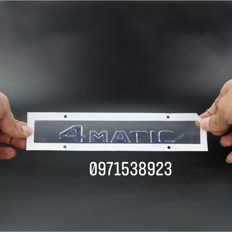 logo 4MATIC dán thân xe mạ crom cao cấp xịn có tem hãng