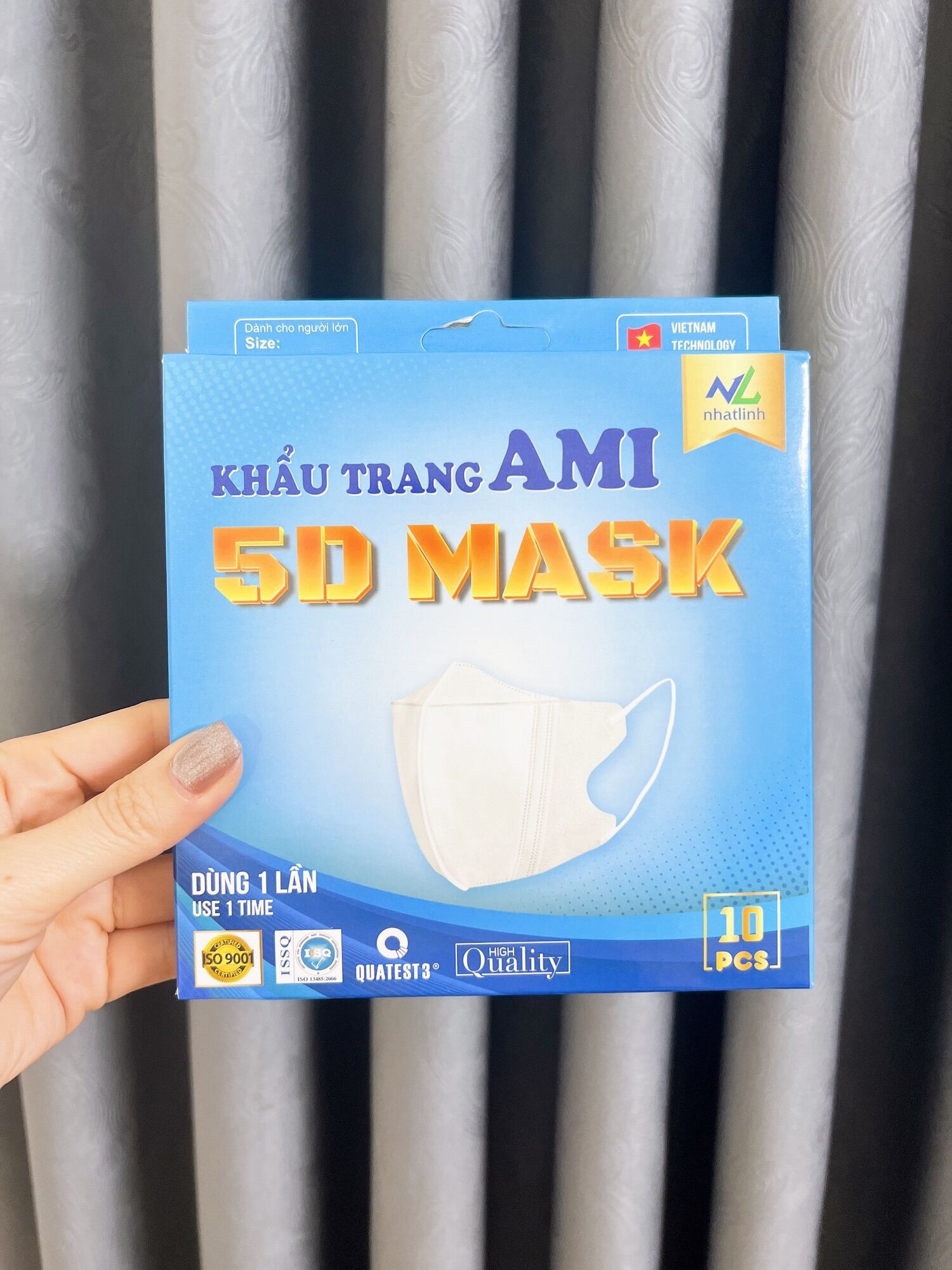Sỉ 10 hộp (gồm 100 cái) khẩu trang 5D Ami