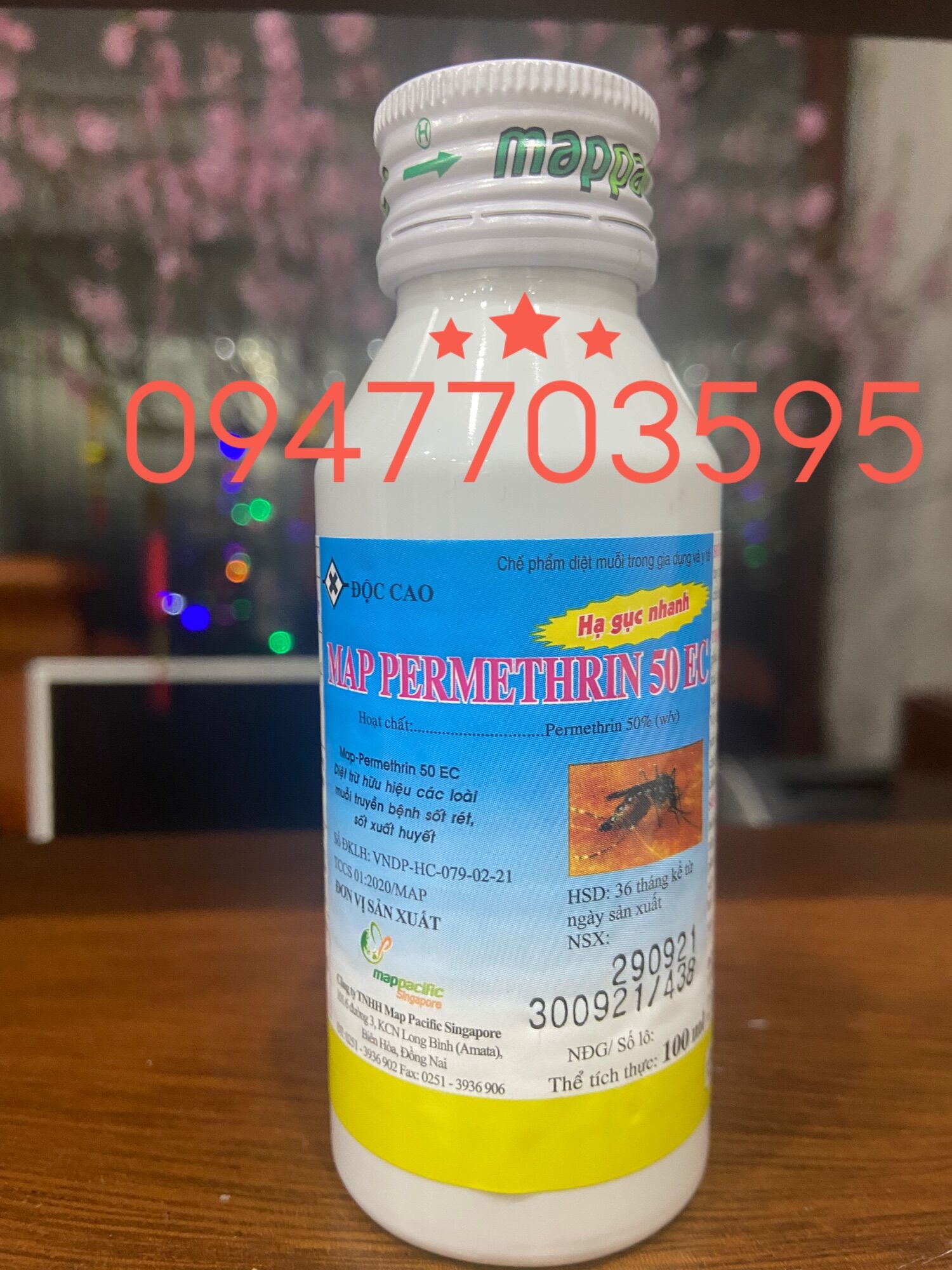 Thuốc phun muỗi, tẩm màn Bộ Y Tế khuyên dùng Permethrin 50EC 100Ml