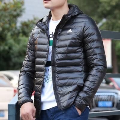 Áo lông vũ nam có mũ Adidas size 45-53kg 💯