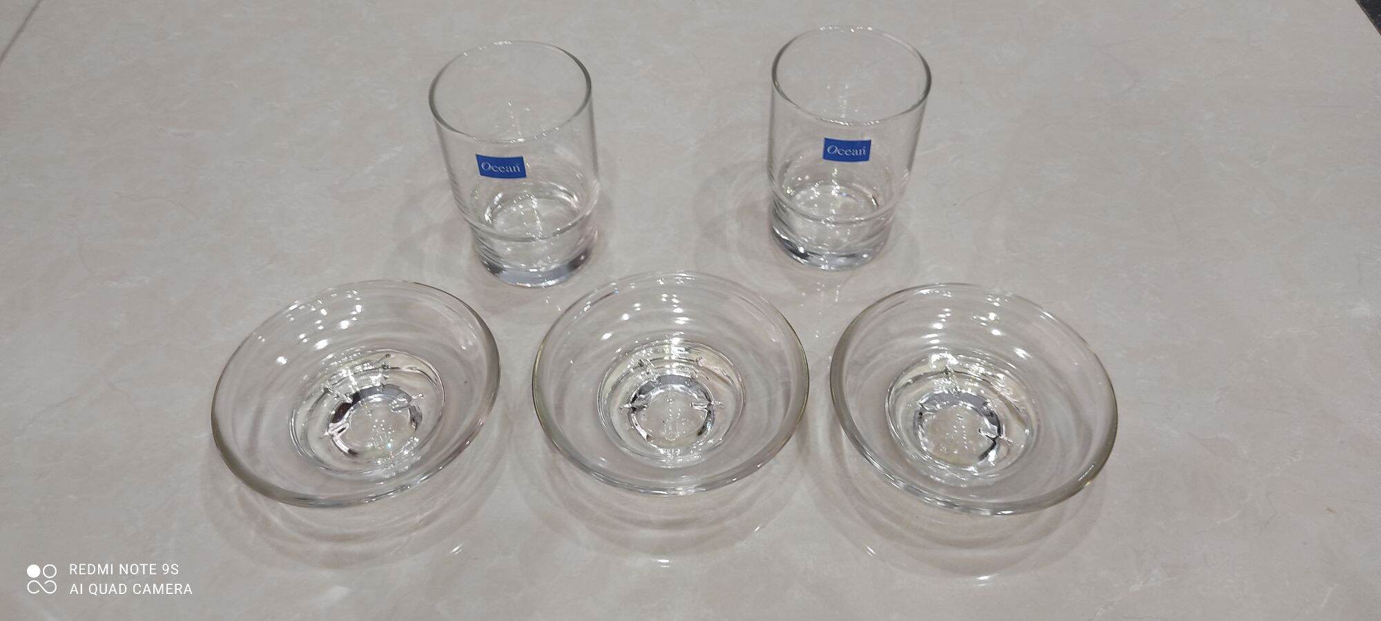 Cốc thủy tinh đánh răng, đĩa thủy tinh để bánh xà bông