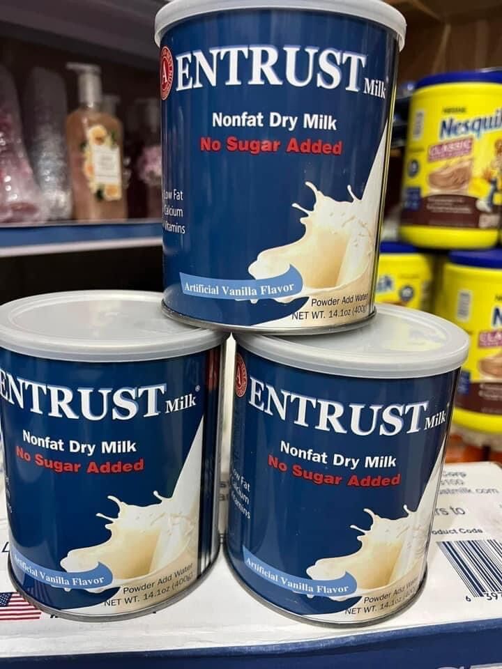 Sữa Entrust Mỹ - Sữa Bột Không Đường