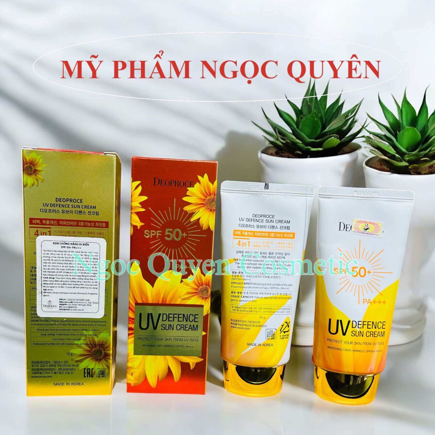 (Tem phụ + Date 2028) Kem Chống Nắng Deoproce Sps 50+ Hàn Quốc