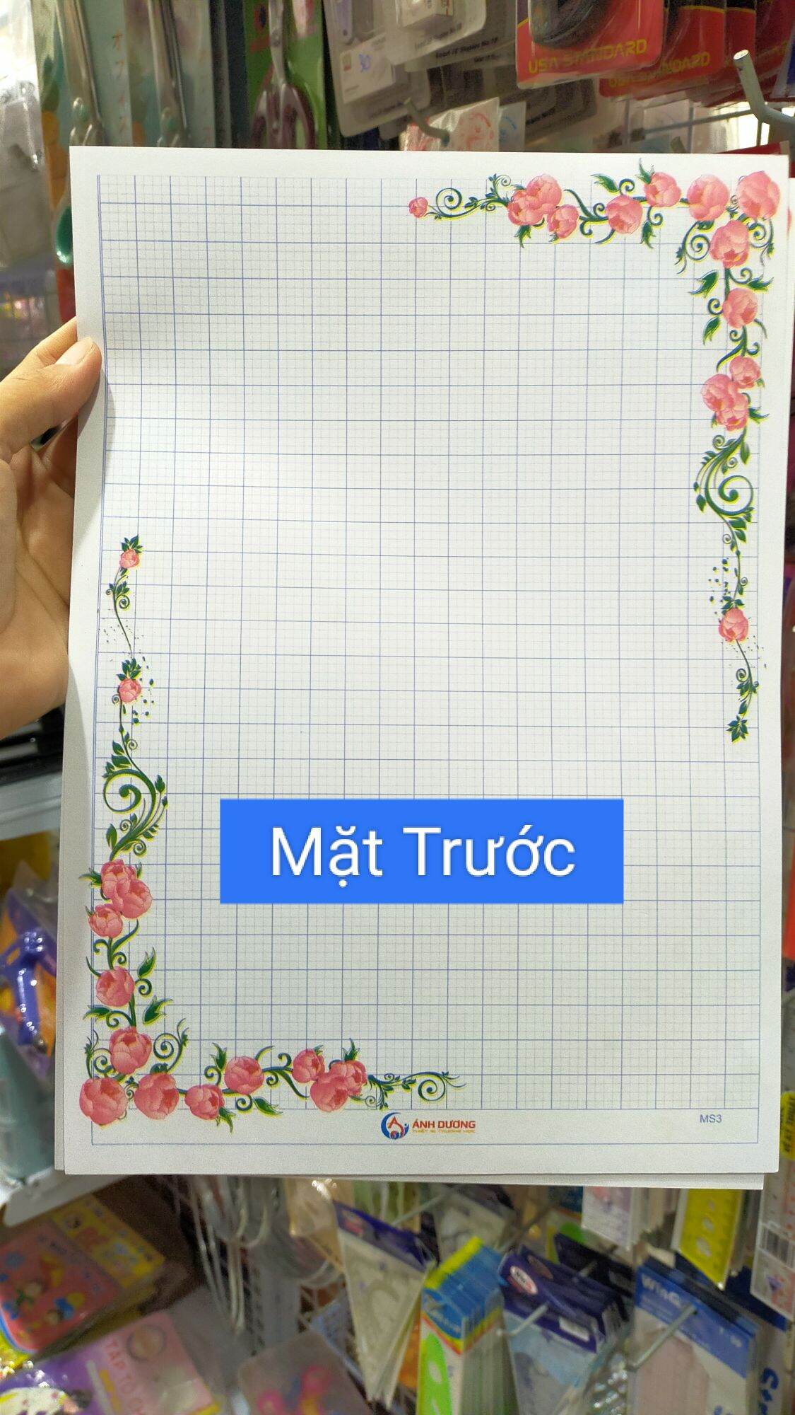 ( 10 Tờ ) Giấy   Hoa   Viết    Chữ   Đẹp   A4