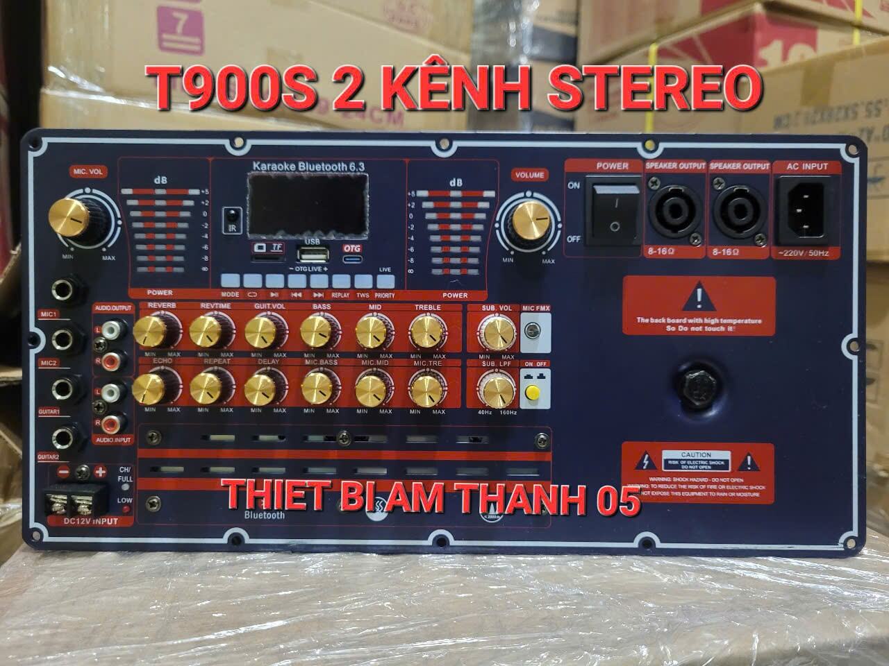 Mạch loa kéo công suất lớn T900S 2 kênh stereo 400W /1 kênh  có cắt sub hoặc chơi full