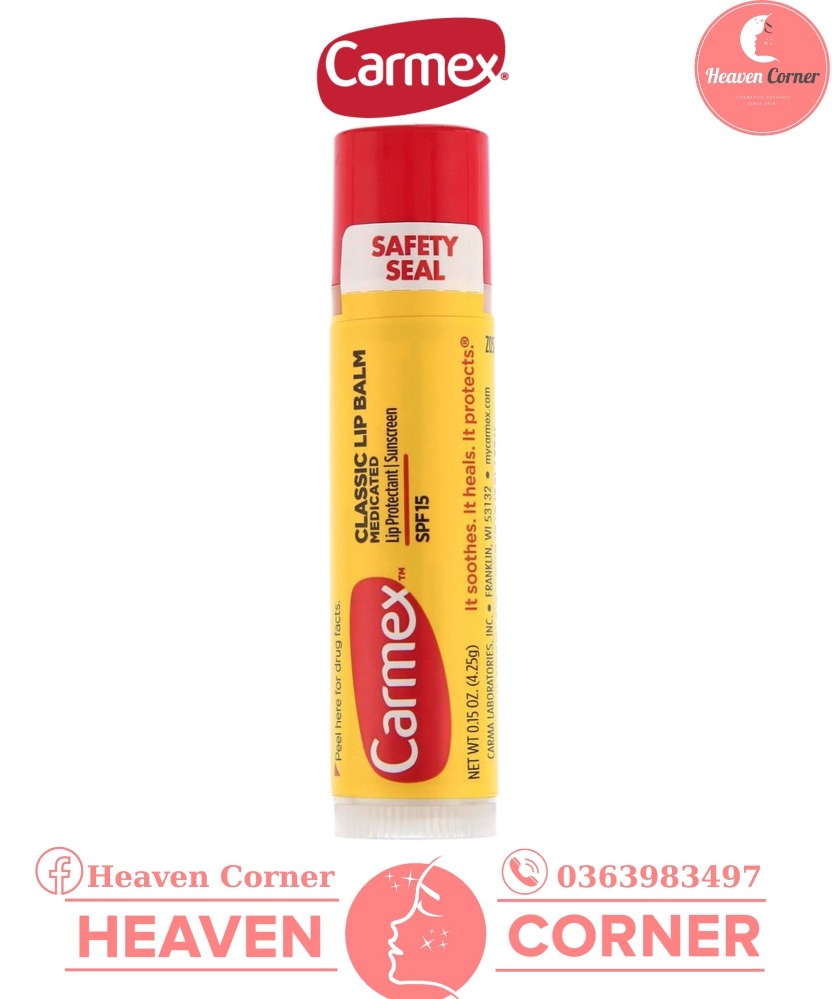 Son dưỡng môi carmex classic lip balm dạng thỏi
