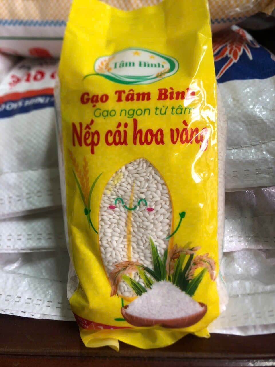 Gạo nếp cái hoa vàng Tâm Bình túi 1kg
