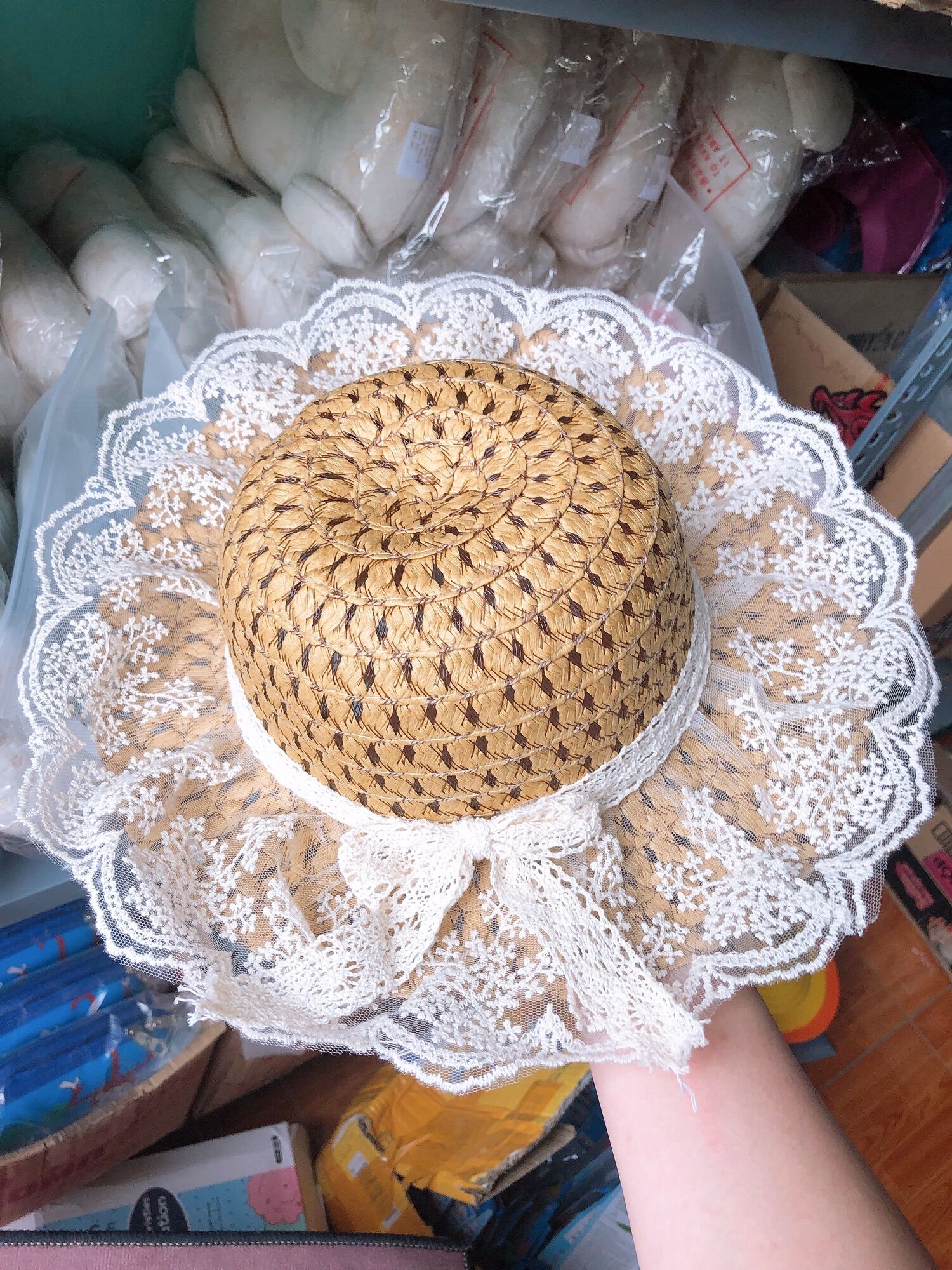 Mũ Cói Che Nắng Cho Bé