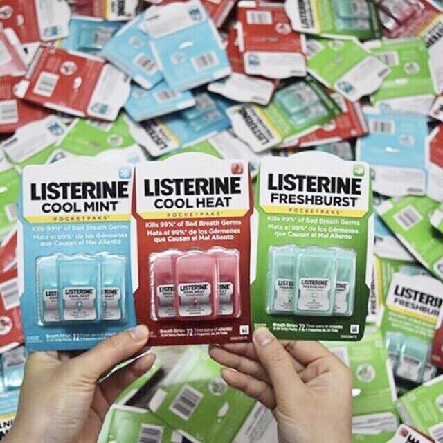 Miếng ngậm thơm miệng Listerine Cool Mint 72 miếng