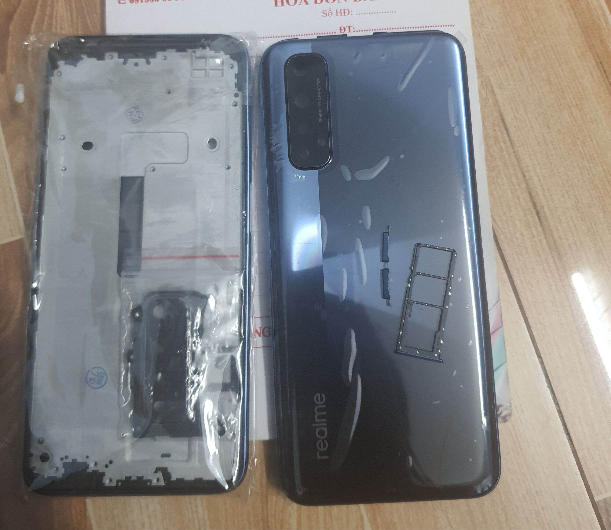 Vỏ realme 7 có khay sim kính camera bao test