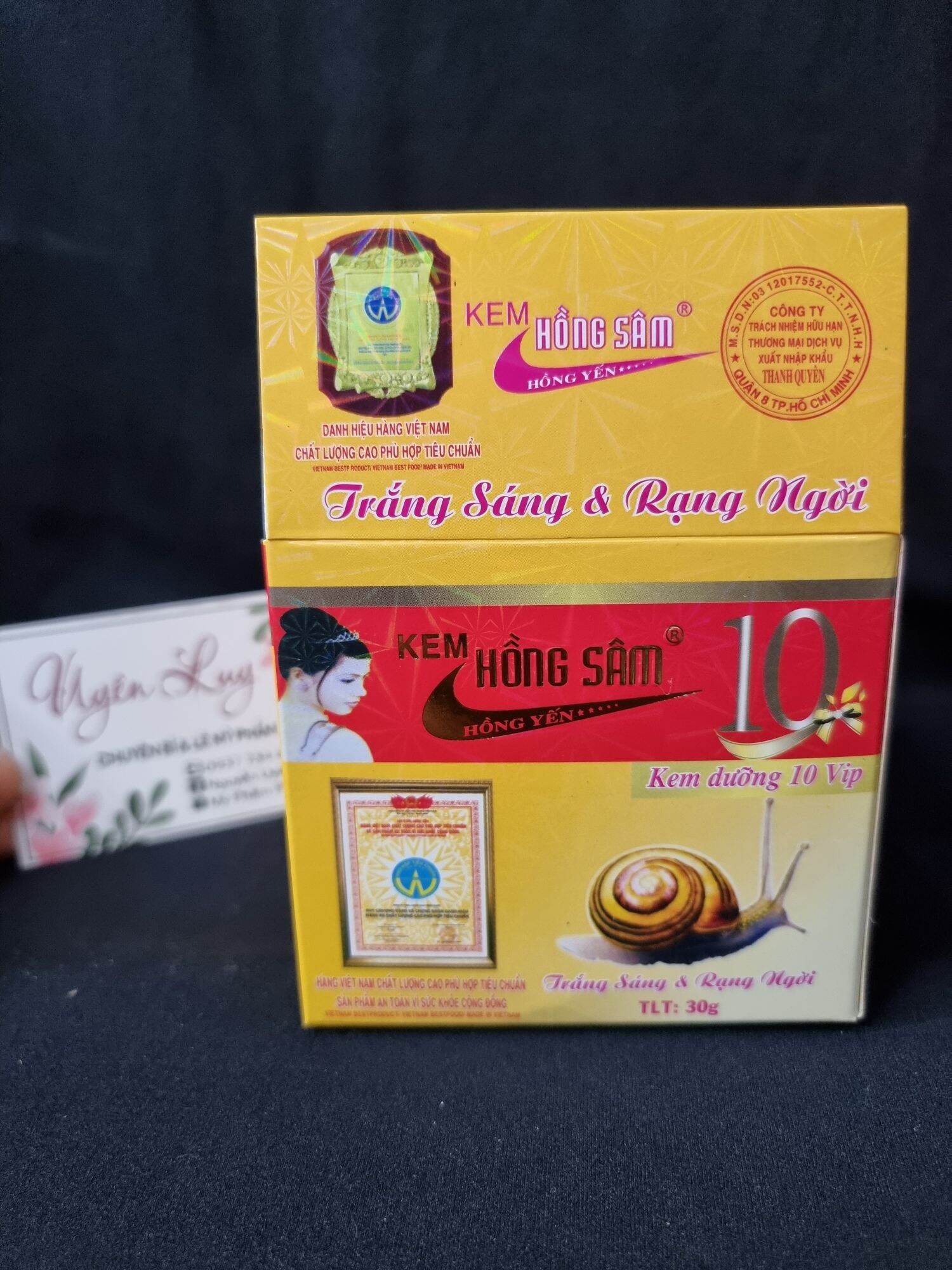Kem dưỡng da Hồng Sâm Vip10 30g