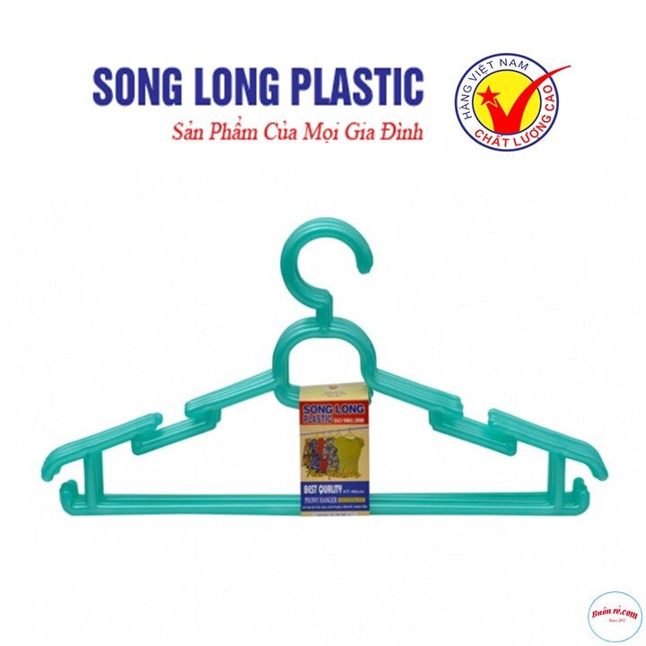 Móc áo người lớn 10 chiếc mắc song long nhựa cao cấp