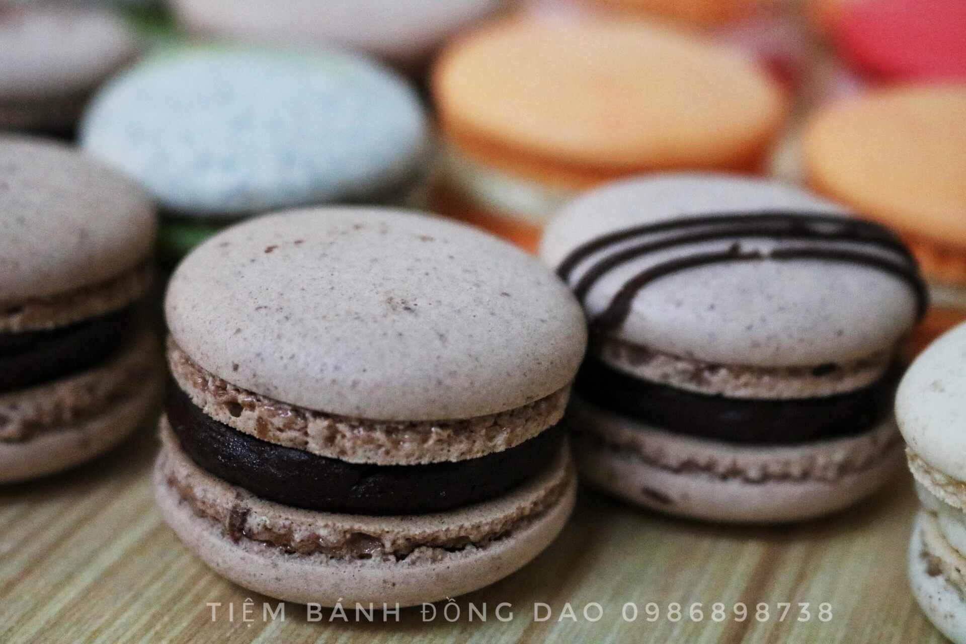 Set 10 cặp vỏ bánh macaron không nhân size 4-5 cm