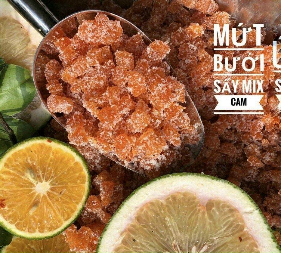 Mứt vỏ bưởi sấy mix cam 500g