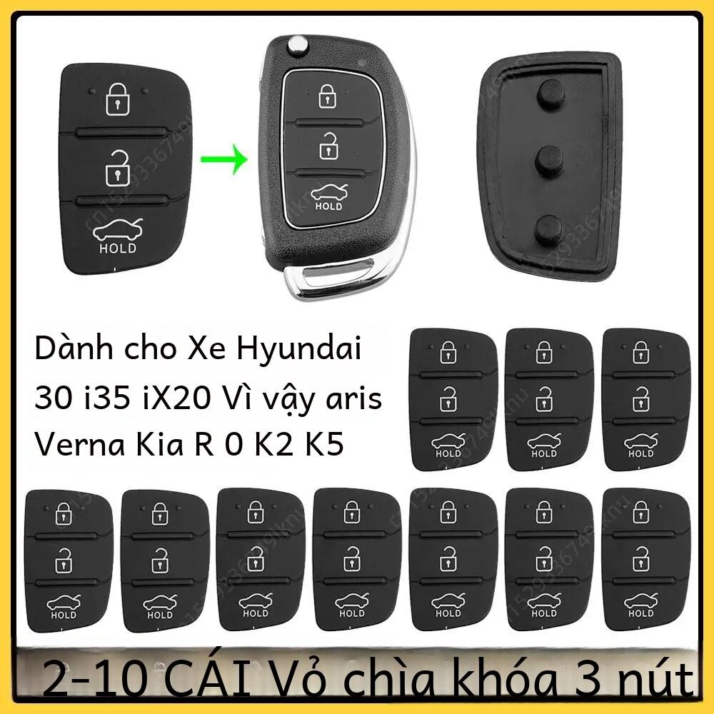 Điều Khiển Từ Xa Vỏ Chìa Khóa Ô Tô Dành Cho Xe Hyundai I30 I35 IX20 Solaris Verna 3 Nút Lưỡi Thông Minh Fob Bao Chìa Khóa Thông Minh ốp Lưng DIY Làm Lại Bao