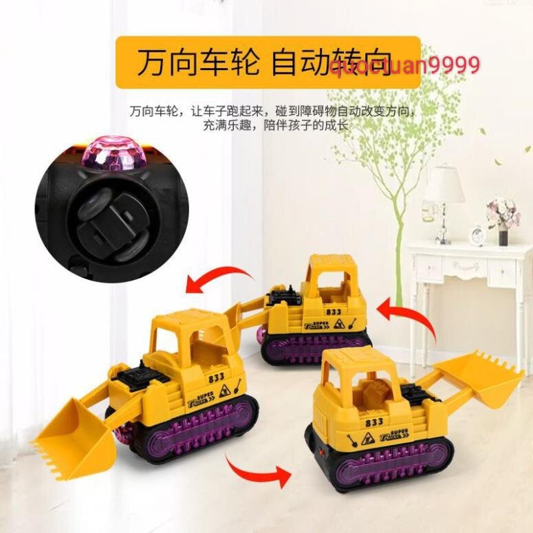 Đồ chơi xe máy ủi máy xúc có nhạc và đèn